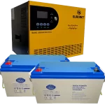 پکیج برق اضطراری یورونت 2050VA + دو باتری AGM ایبیزا 65Ah | ظرفیت مؤثر 772Wh