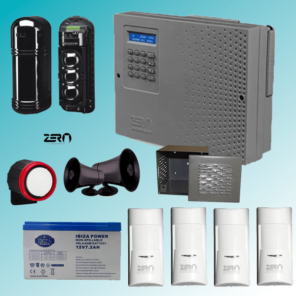 پکیج دزدگیر زیرو Z2 با سنسور حرکتی و بیم خطی