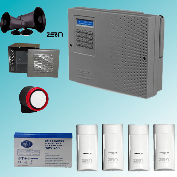 پکیج دزدگیر حرفه‌ای Zero Z2 | مدیریت ۱۲ منطقه با موبایل