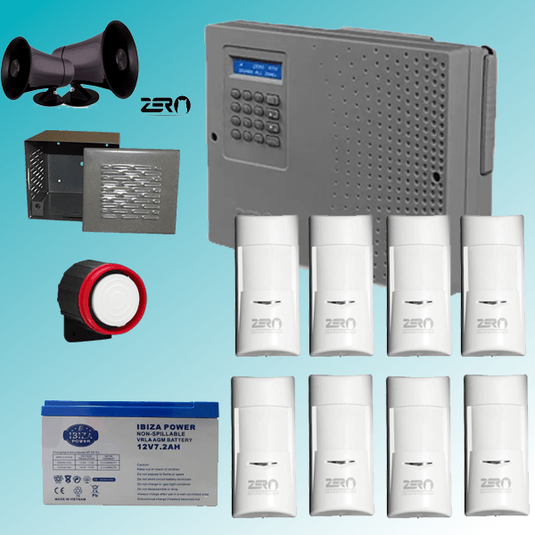 پکیج دزدگیر اماکن Zero Z2 – نسخه ۸ چشمی P2