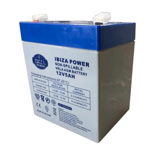 باتری 12 ولت 5 آمپر ساعت ایبیزا (Ibiza) مدل 12V.5AH