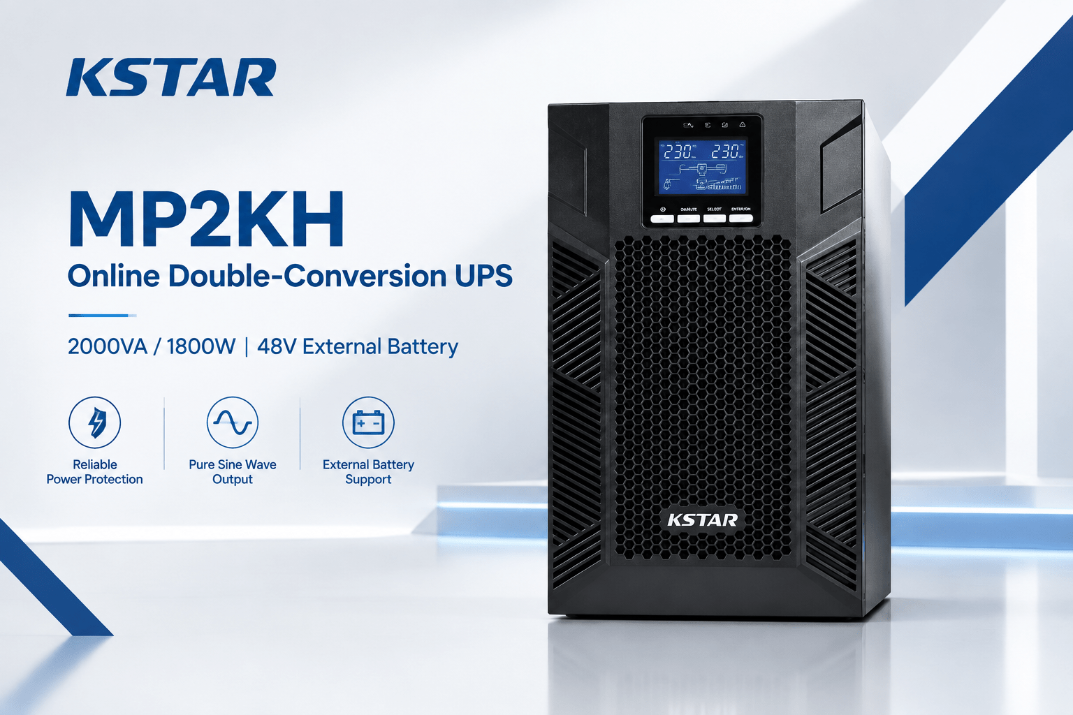 یو پی اس آنلاین KSTAR MP2KH ظرفیت 2000VA توان 1800W