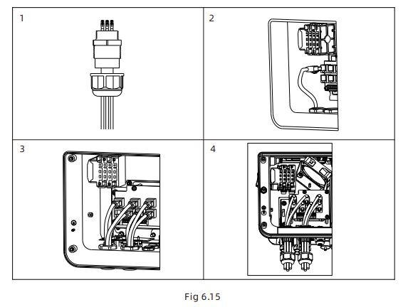 عبور کابل شبکه از گلند ضدآب و سوکتزنی RJ45 Fig 6.15